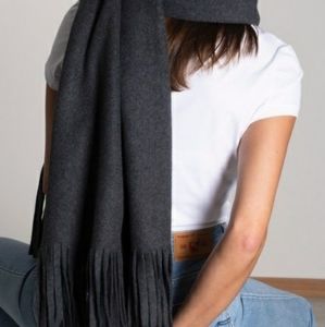 ETHICAL NWT Jan N June Manon Scarf Anthracite Fleece